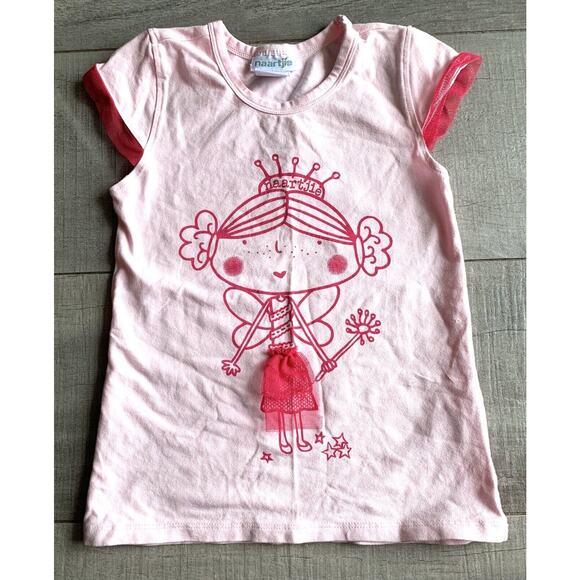 Naartjie Girls Pink Fairy Princess Tutu Graphic Tee – Short Sleeve Shirt Size L - Picture 1 of 4